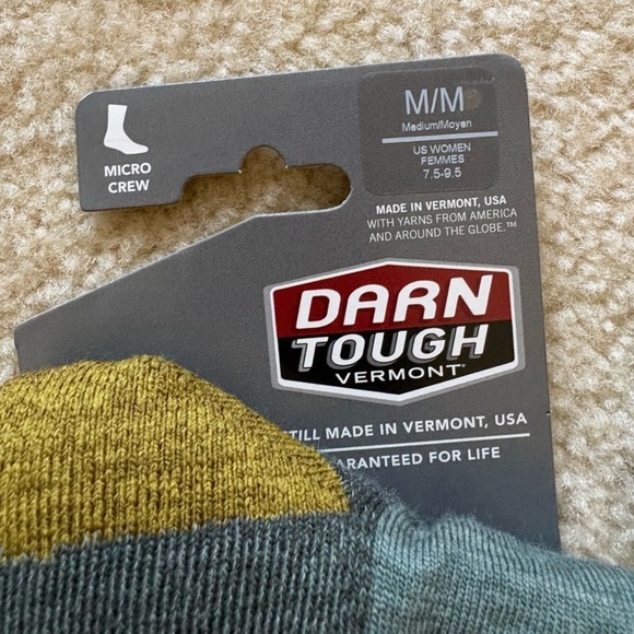 NWT 3 Pairs of Darn Tough Women's Cushioned Micro Crew Midweight Hiking Socks. - Picture 7 of 7